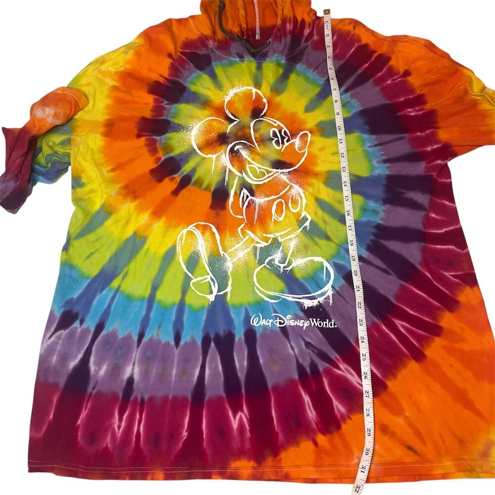 Disney Parks Mickey Mouse Tie Dye Hoodie Sz XXL Walt Disney World Park Day - Picture 10 of 10